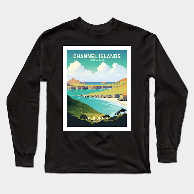 CHANNEL ISLANDS NATIONAL PARK Long Sleeve T-Shirt by MarkedArtPrints